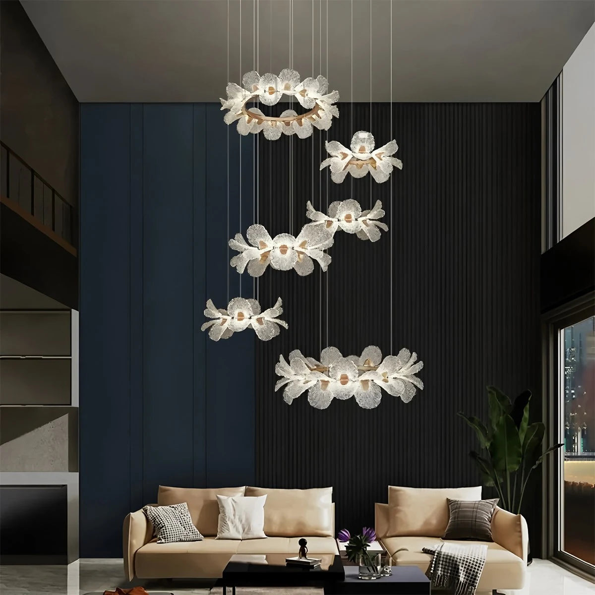 Antizer French Style Light Luxury Flower Chandelier