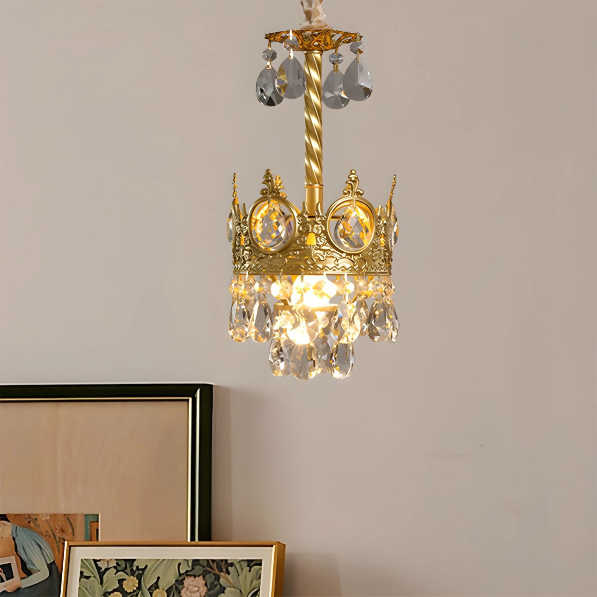 Antizer French Retro Crystal Chandelier for Dining Room