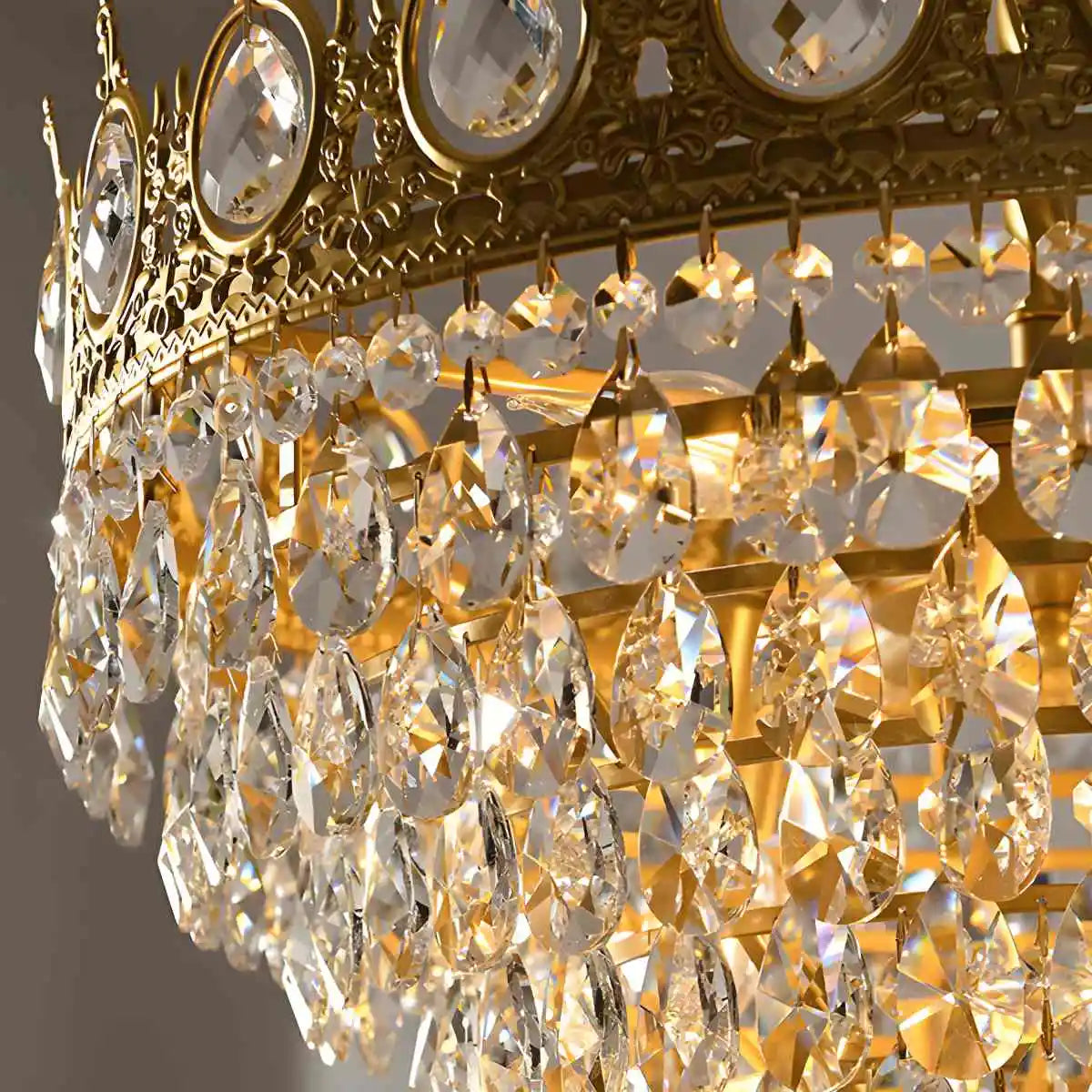 Antizer French Retro Crystal Chandelier for Dining Room
