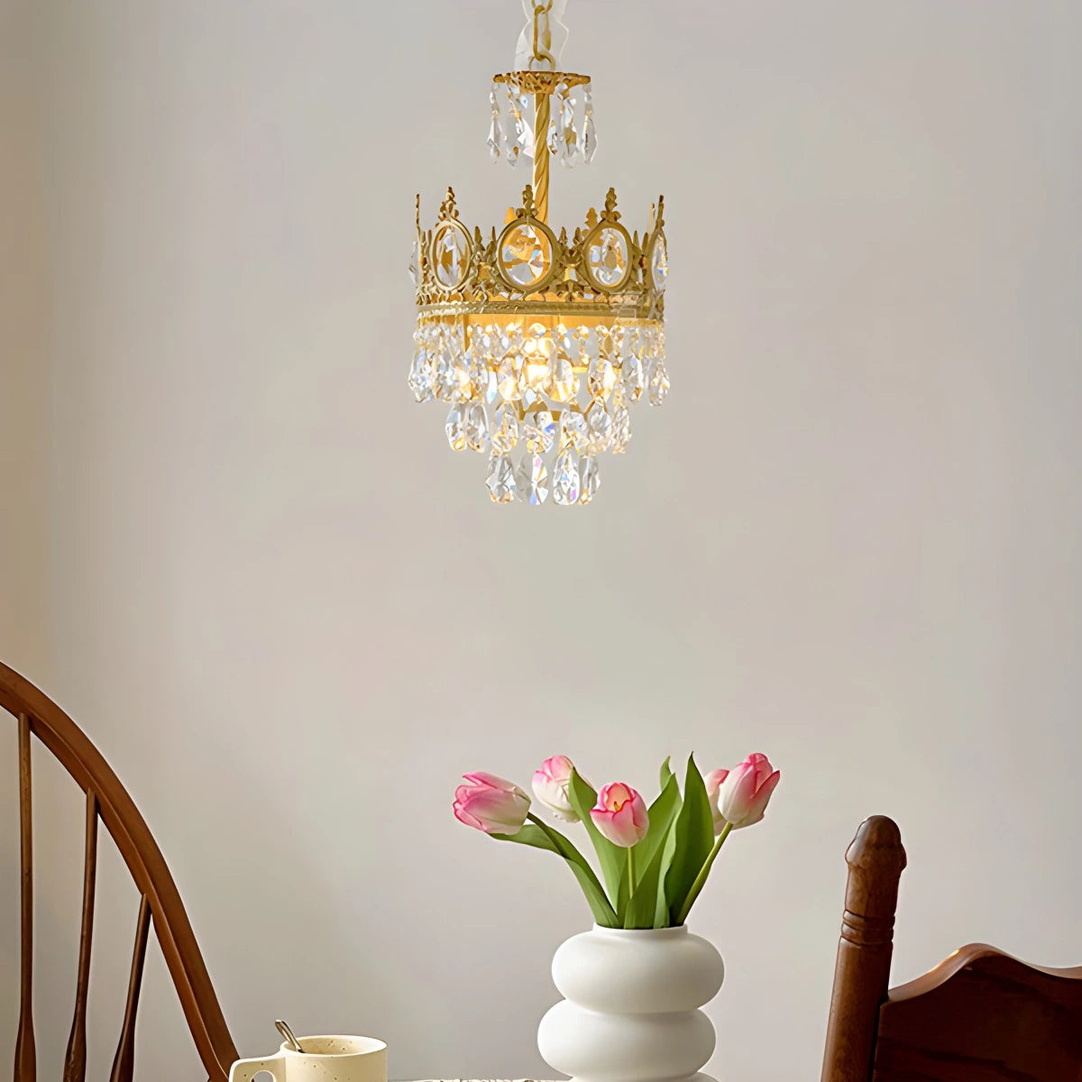 Antizer French Retro Crystal Chandelier for Dining Room