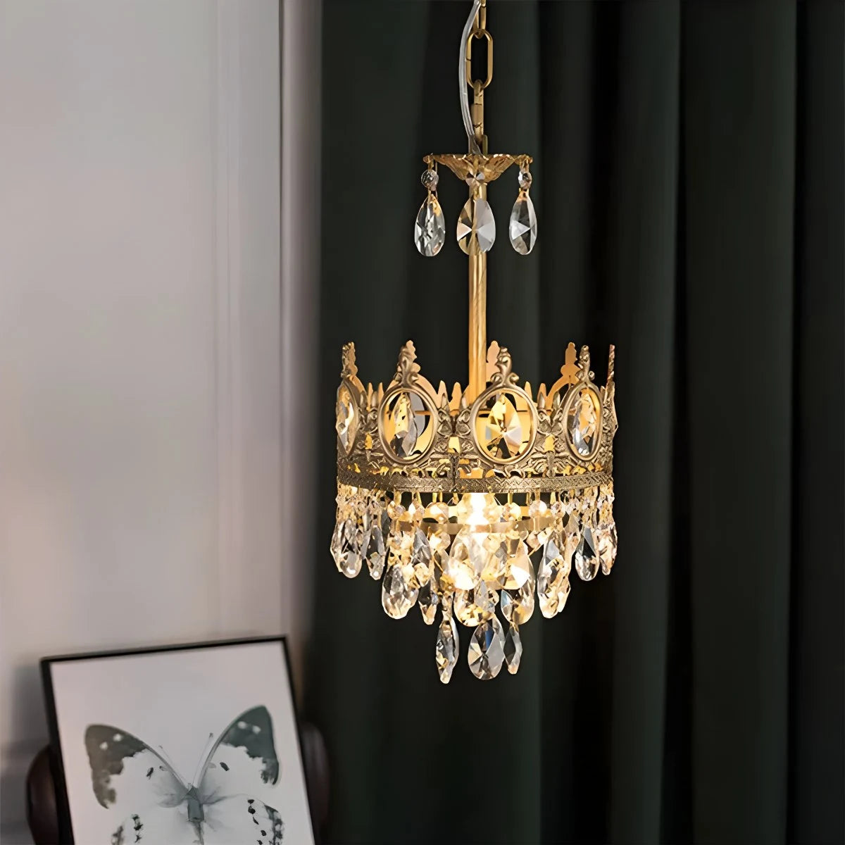 Antizer French Retro Crystal Chandelier for Dining Room