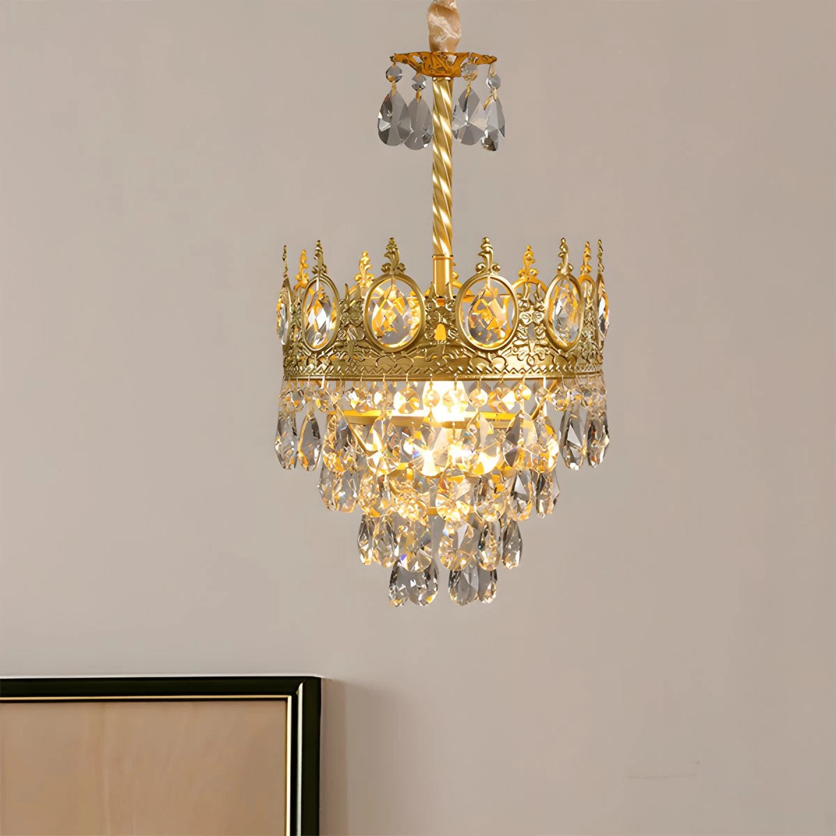 Antizer French Retro Crystal Chandelier for Dining Room