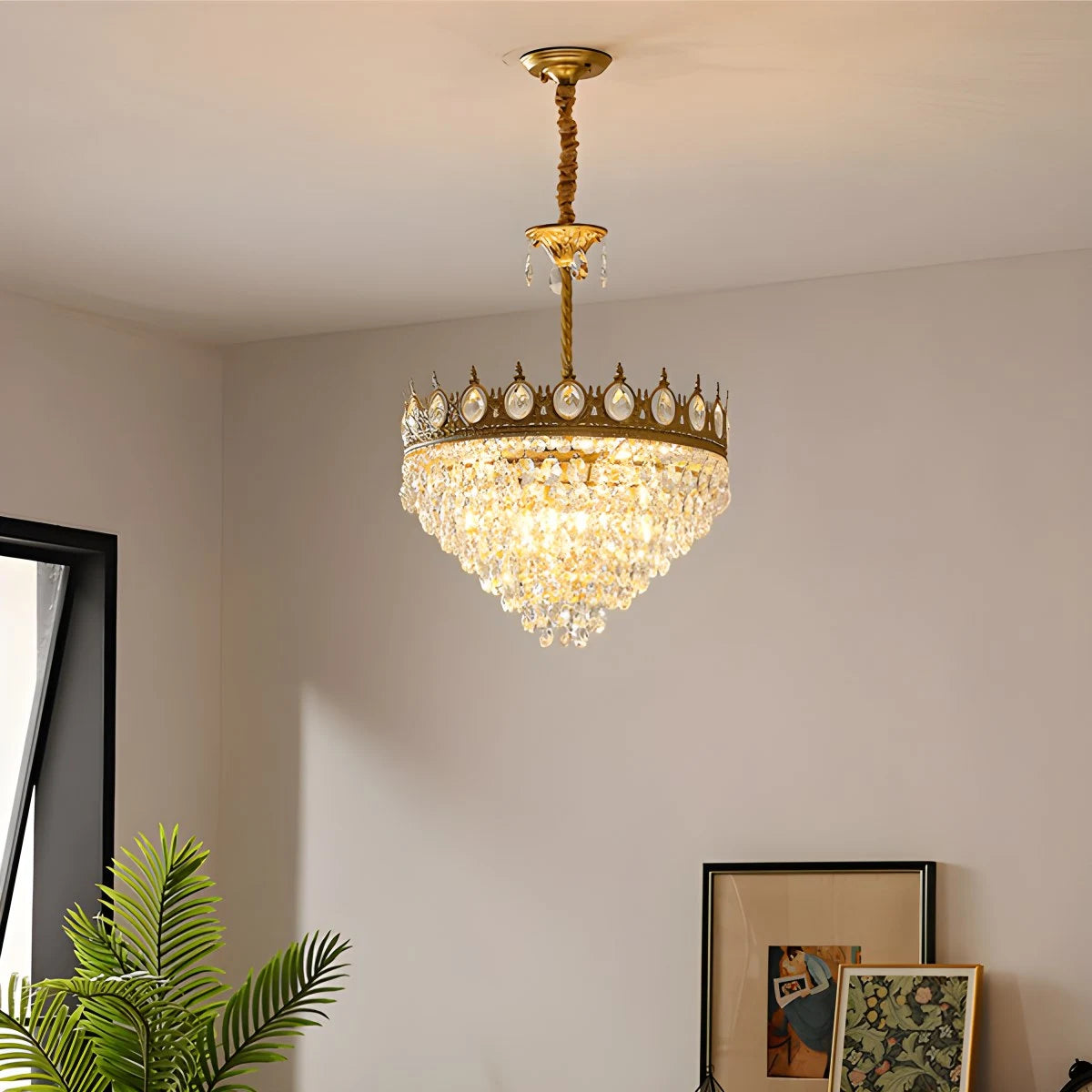 Antizer French Retro Crystal Chandelier for Dining Room