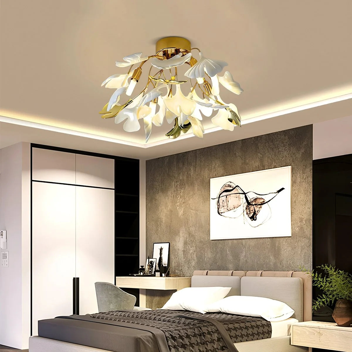 Antizer Ginkgo Ceiling Lamp for Bedroom