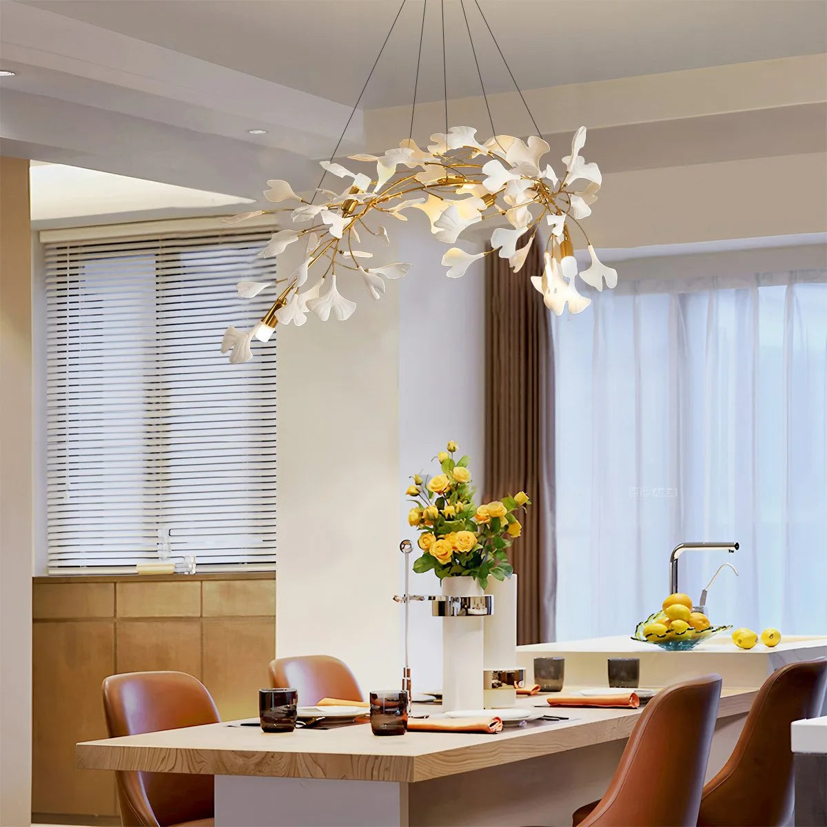 Antizer Ginkgo Chandelier D for Dining Room