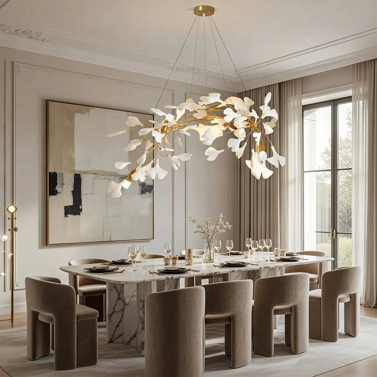Antizer Ginkgo Chandelier D for Dining Room