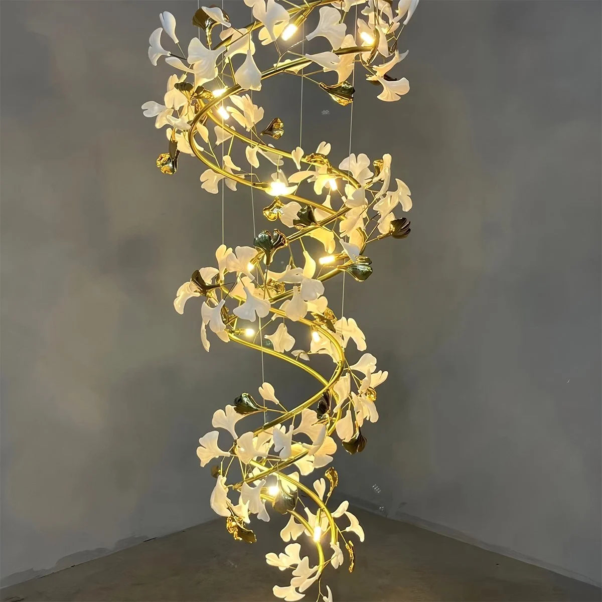 Antizer Ginkgo Chandelier Q for High Ceiling