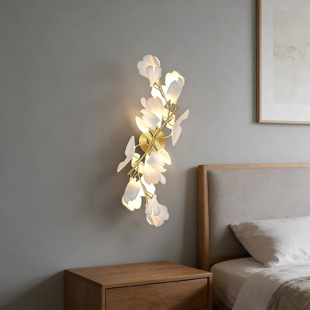 Antizer Ginkgo Flowers Wall Lamp for Living Room