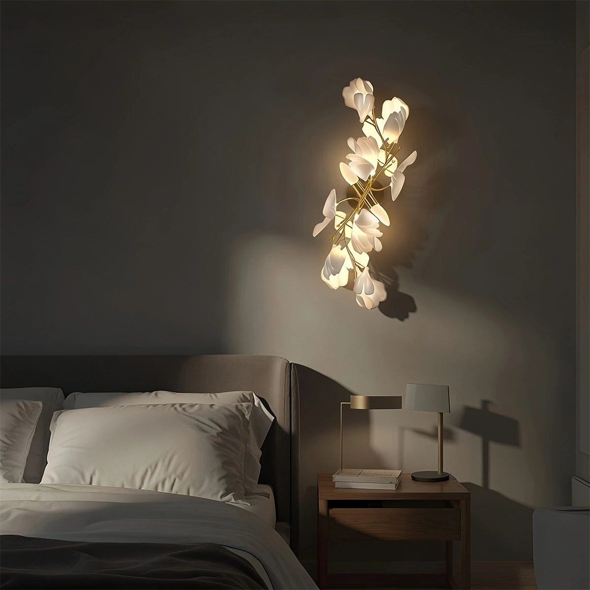 Antizer Ginkgo Flowers Wall Lamp for Living Room