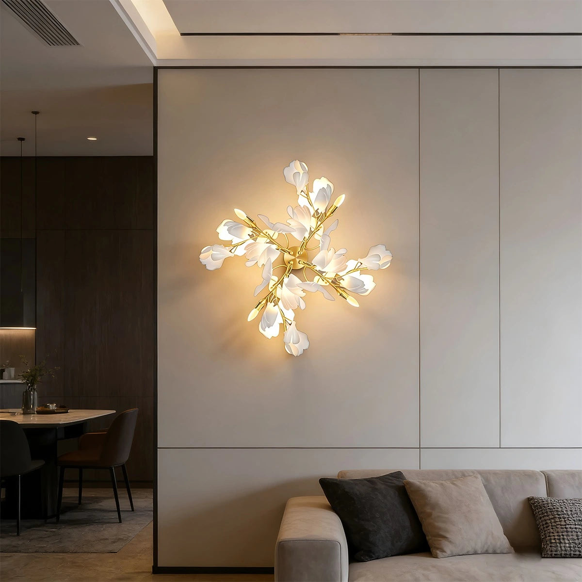 Antizer Ginkgo Flowers Wall Lamp for Living Room