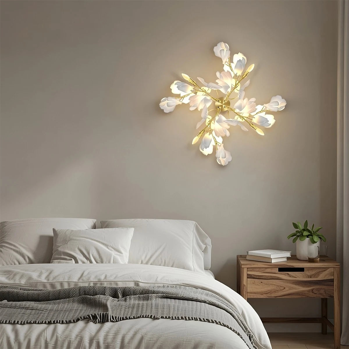 Antizer Ginkgo Flowers Wall Lamp for Living Room