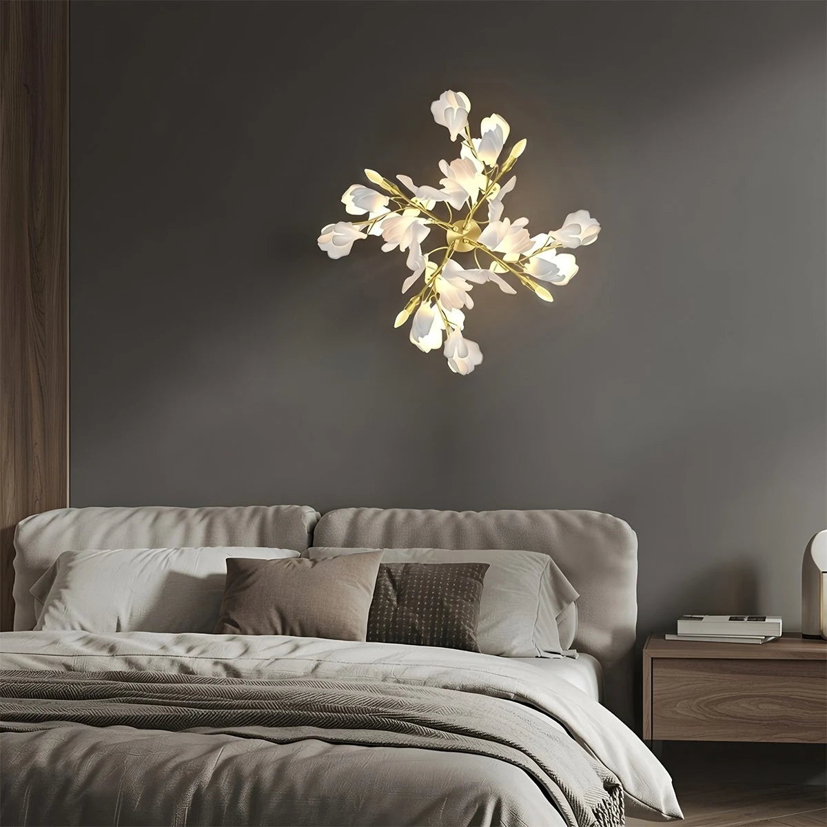 Antizer Ginkgo Flowers Wall Lamp for Living Room