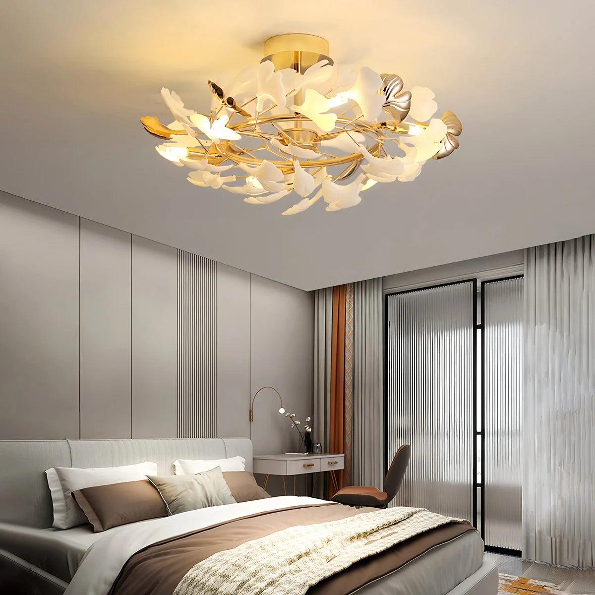 Antizer Ginkgo Rotating Ceiling Lamp for Bedroom