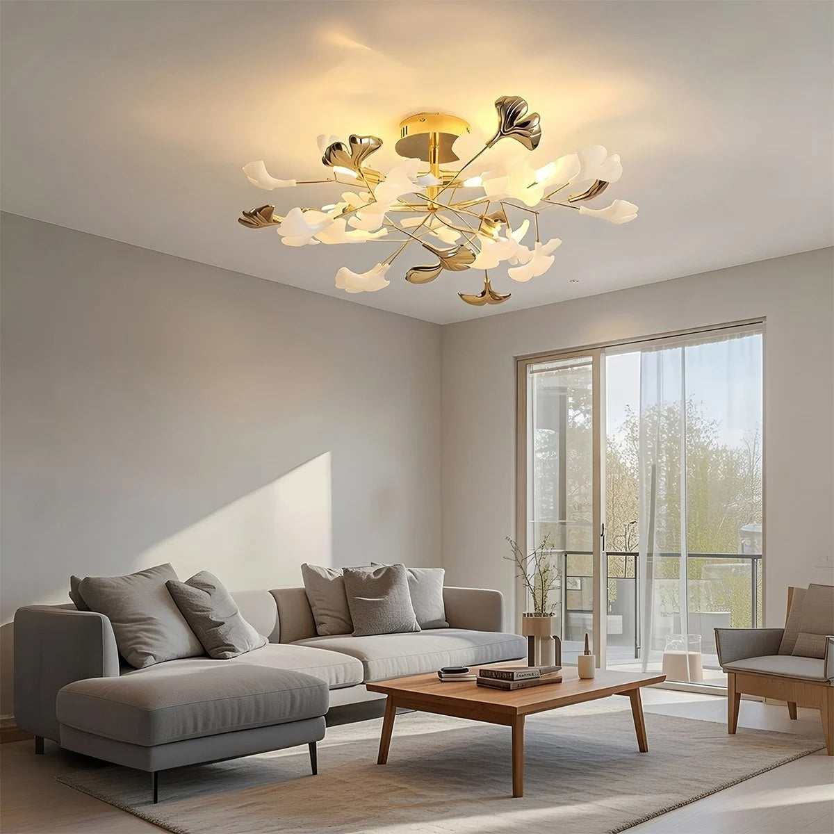 Antizer Ginkgo Rotating Ceiling Lamp for Bedroom