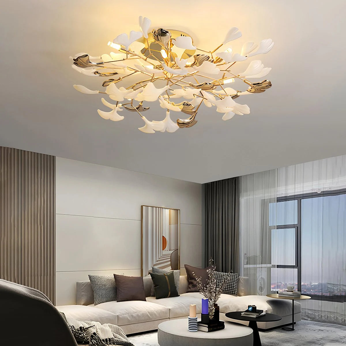 Antizer Ginkgo Rotating Ceiling Lamp for Bedroom