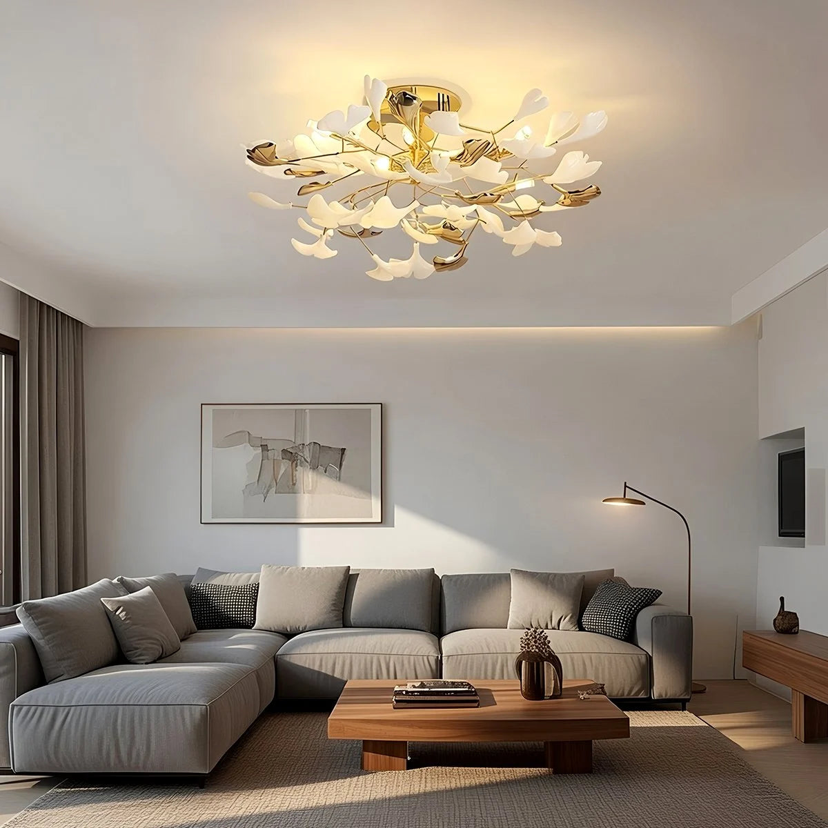 Antizer Ginkgo Rotating Ceiling Lamp for Bedroom