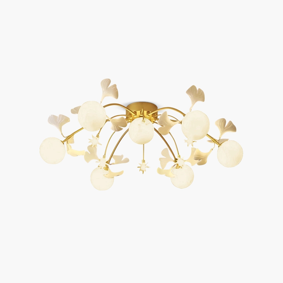 Antizer Ginkgo Glass Ceiling Lamp for Living Room