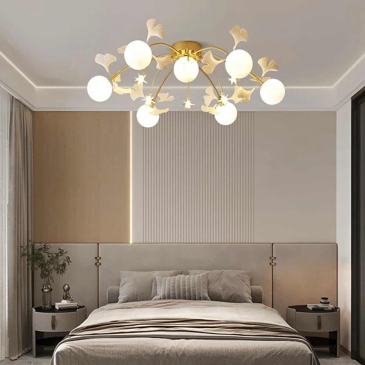 Antizer Ginkgo Glass Ceiling Lamp for Living Room