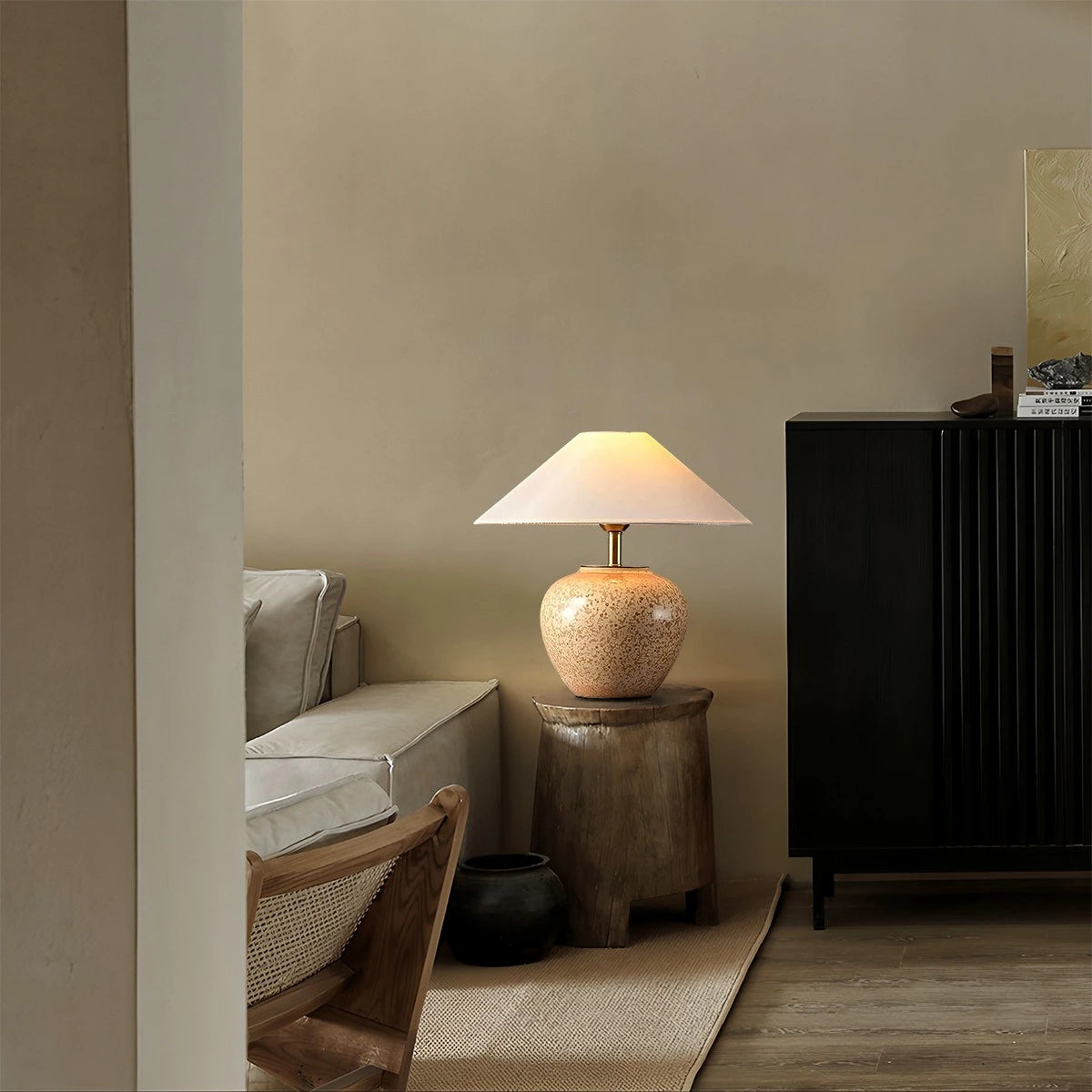 Antizer Glazed Ceramic Table Lamp