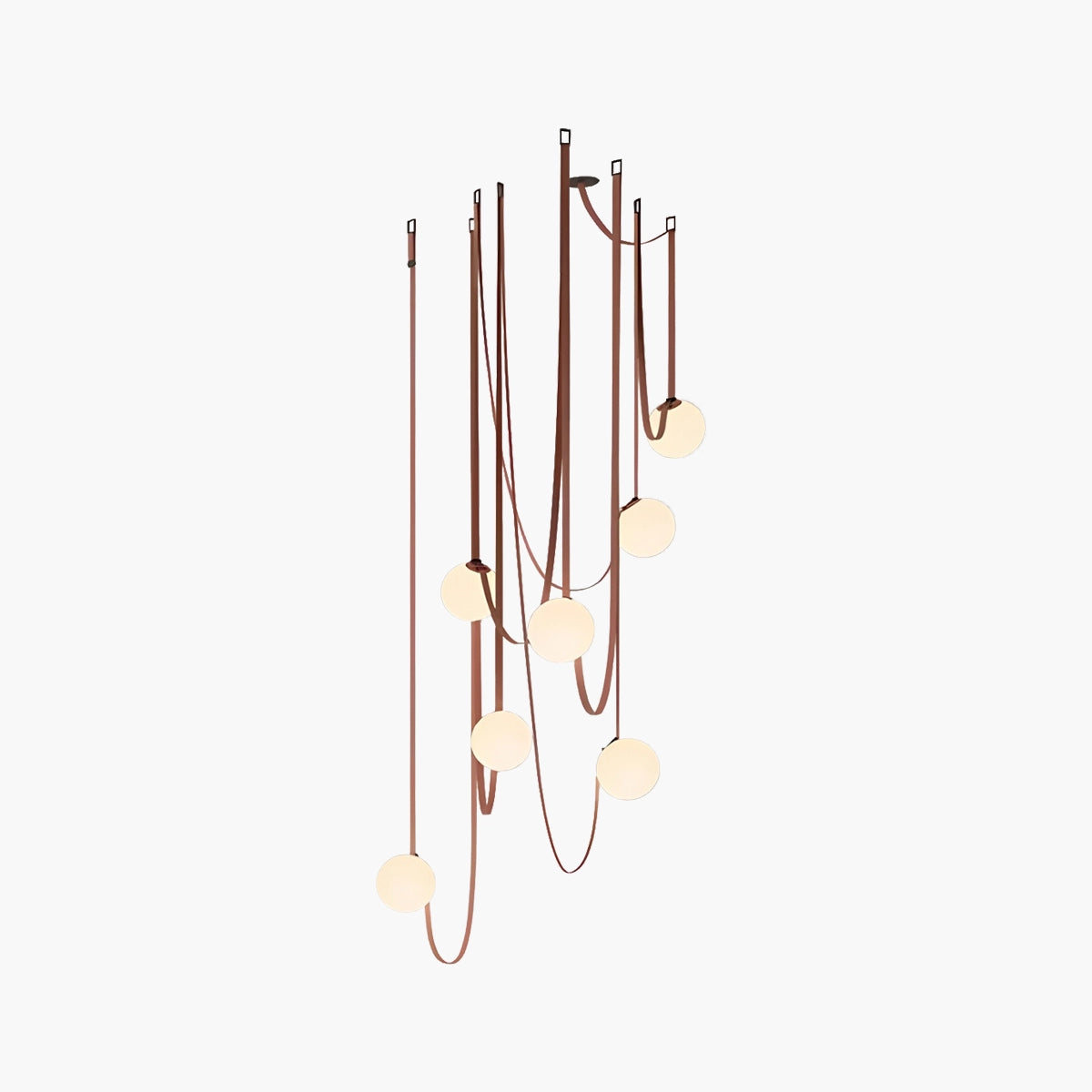 Antizer Modern Leather Strap Globe Pendant Light