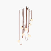 Antizer Modern Leather Strap Globe Pendant Light
