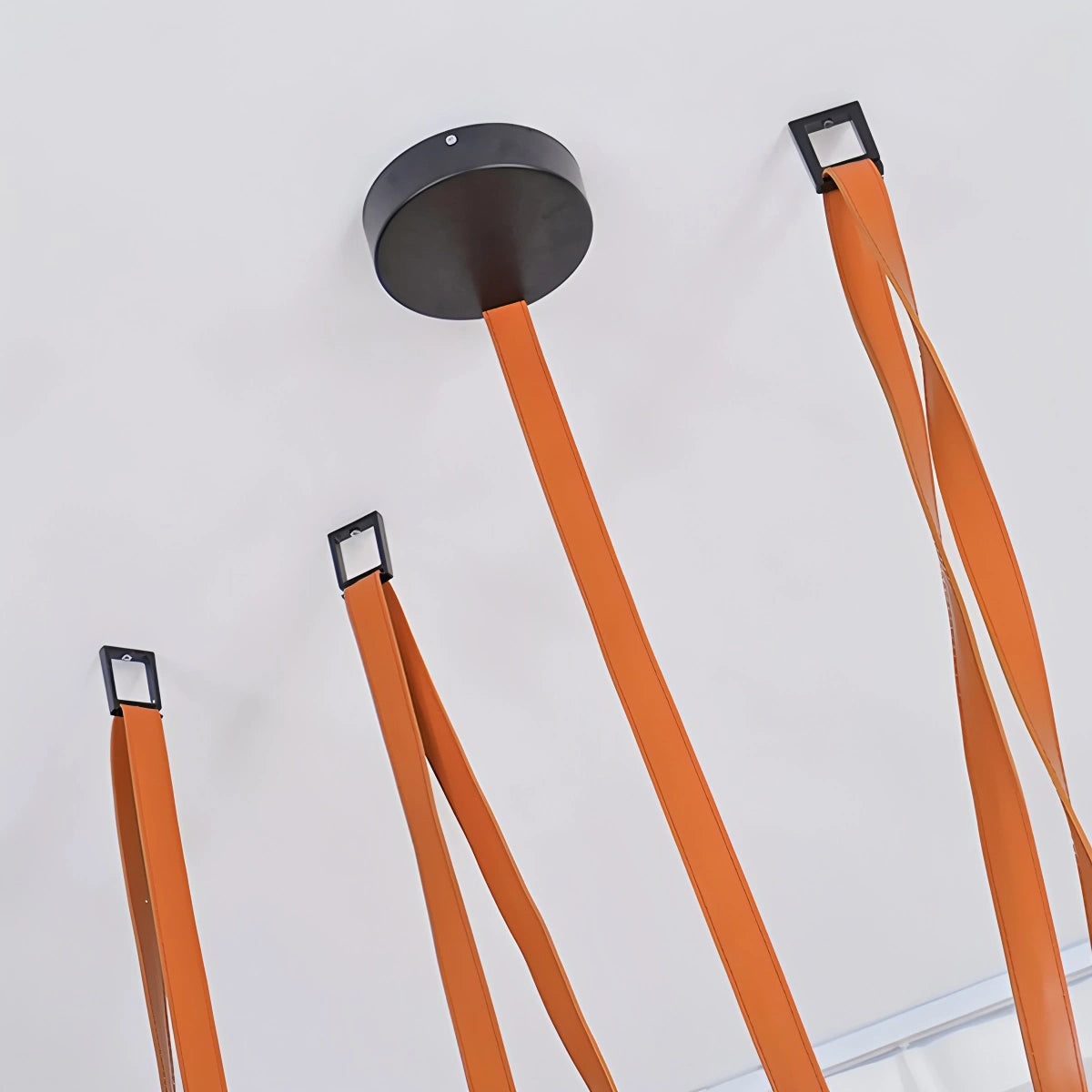 Antizer Modern Leather Strap Globe Pendant Light