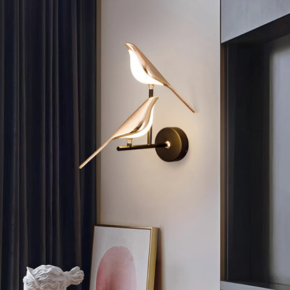 Antizer Gold Birds Wall Sconce for Bedroom