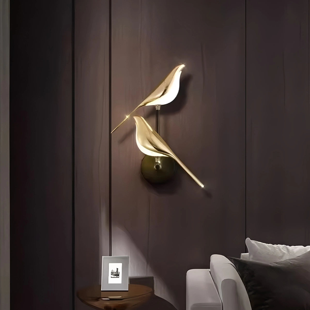 Antizer Gold Birds Wall Sconce for Bedroom