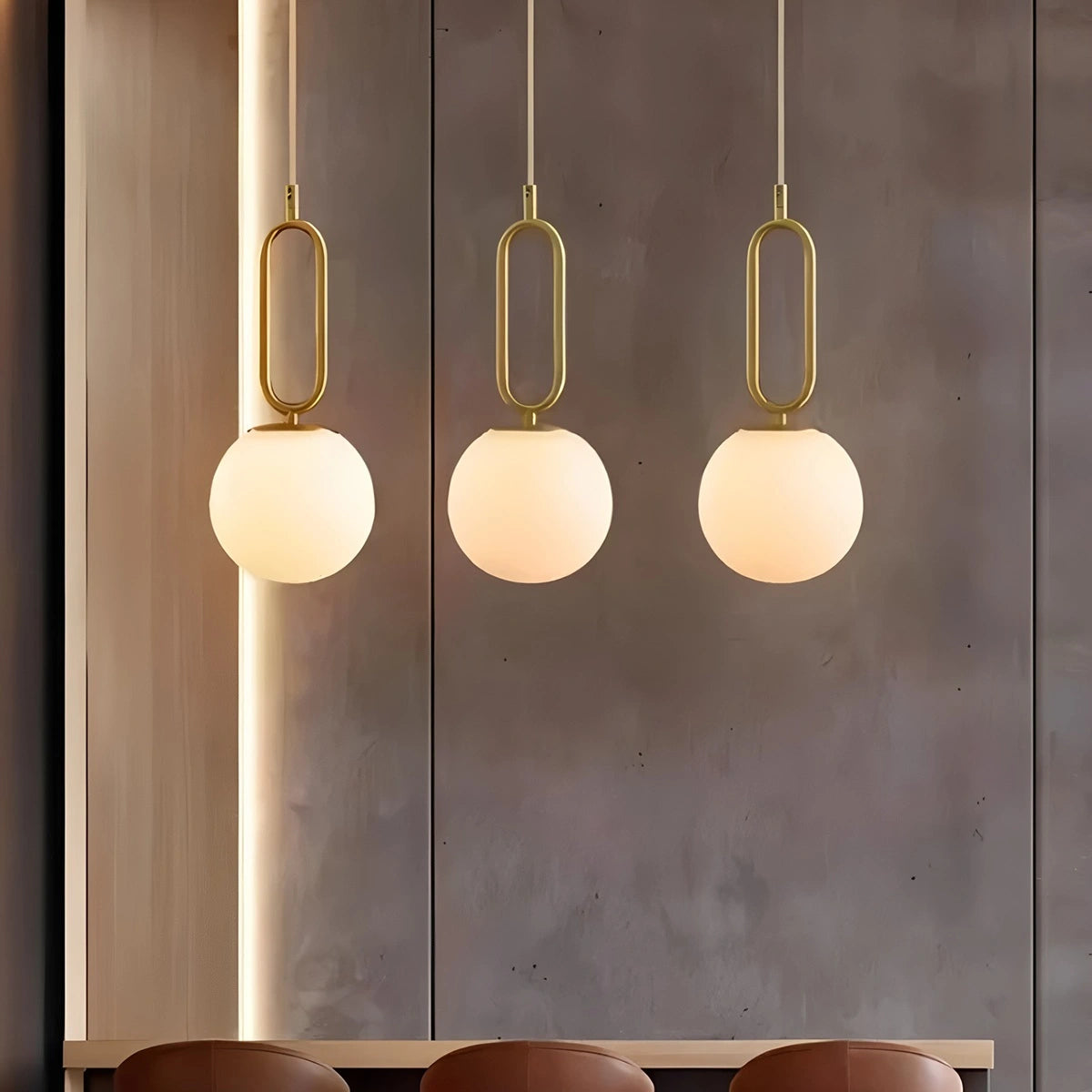 Antizer Gong Marble Globe Pendant Light for Bedroom