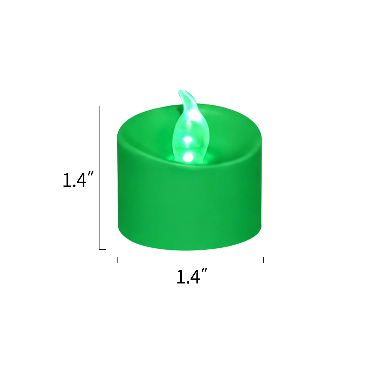 Antizer Green LED Flameless Candle Tealights 100 Pack × 18