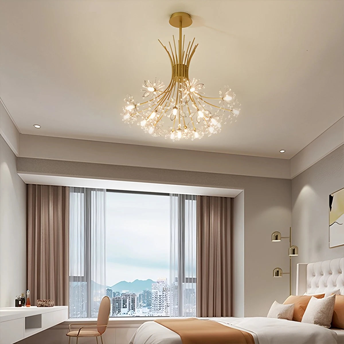 Antizer Gypsophila Bouquet Crystal Chandelier