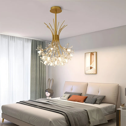 Antizer Gypsophila Bouquet Crystal Flower Chandelier