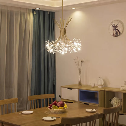 Antizer Gypsophila Bouquet Crystal Flower Chandelier
