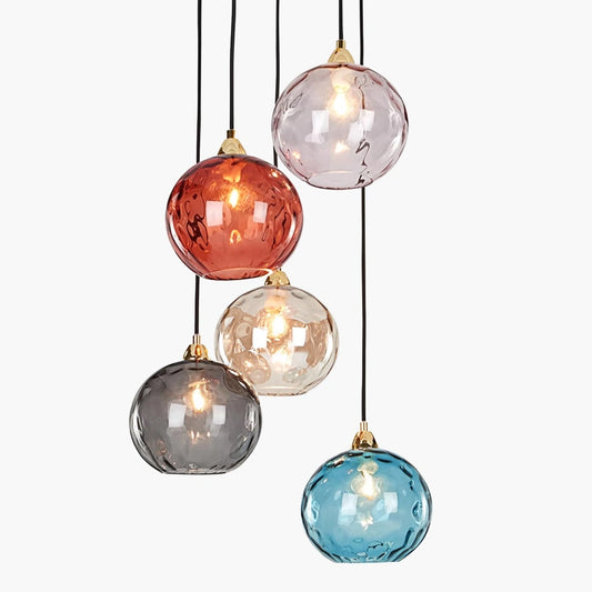 Antizer Colorful Glass Ball Pendant Light for Living Room