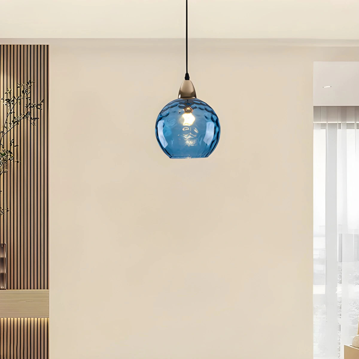 Antizer Colorful Glass Ball Pendant Light for Living Room