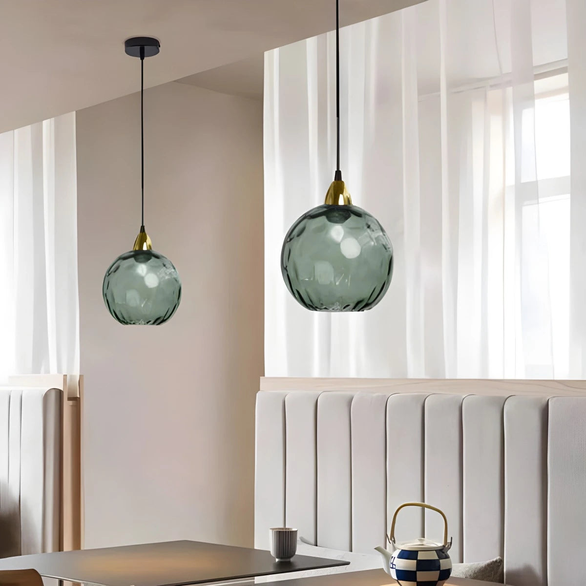 Antizer Colorful Glass Ball Pendant Light for Living Room