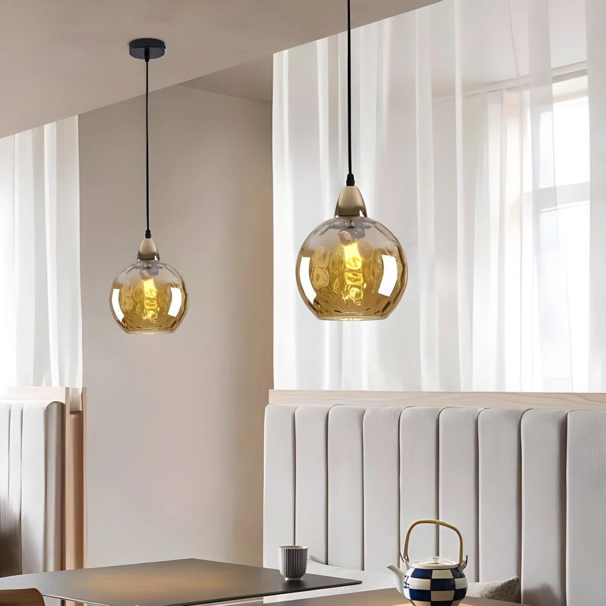 Antizer Colorful Glass Ball Pendant Light for Living Room
