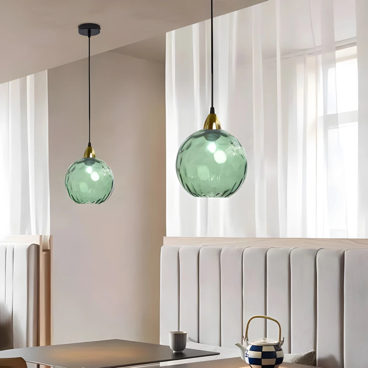 Antizer Colorful Glass Ball Pendant Light for Living Room