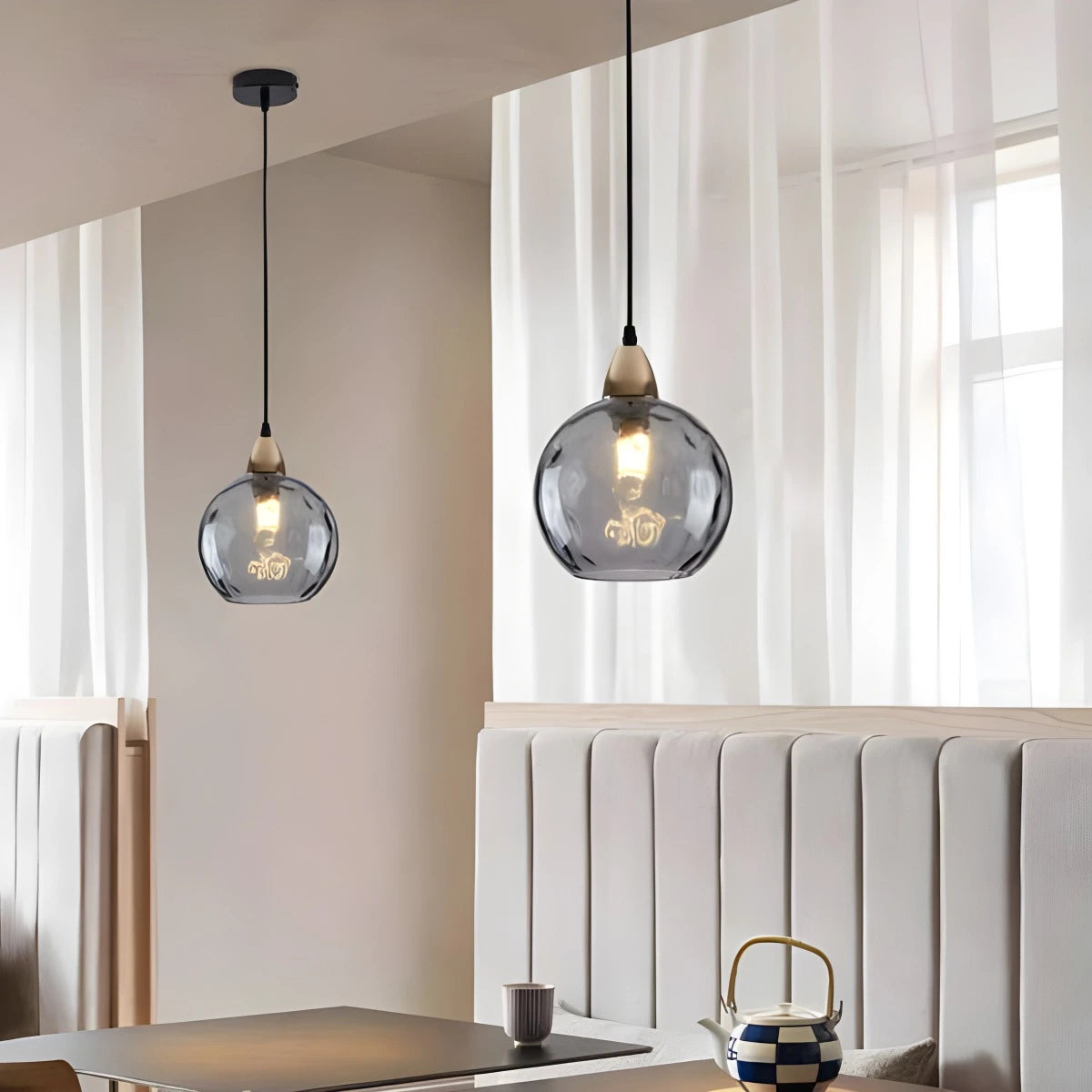 Antizer Colorful Glass Ball Pendant Light for Living Room