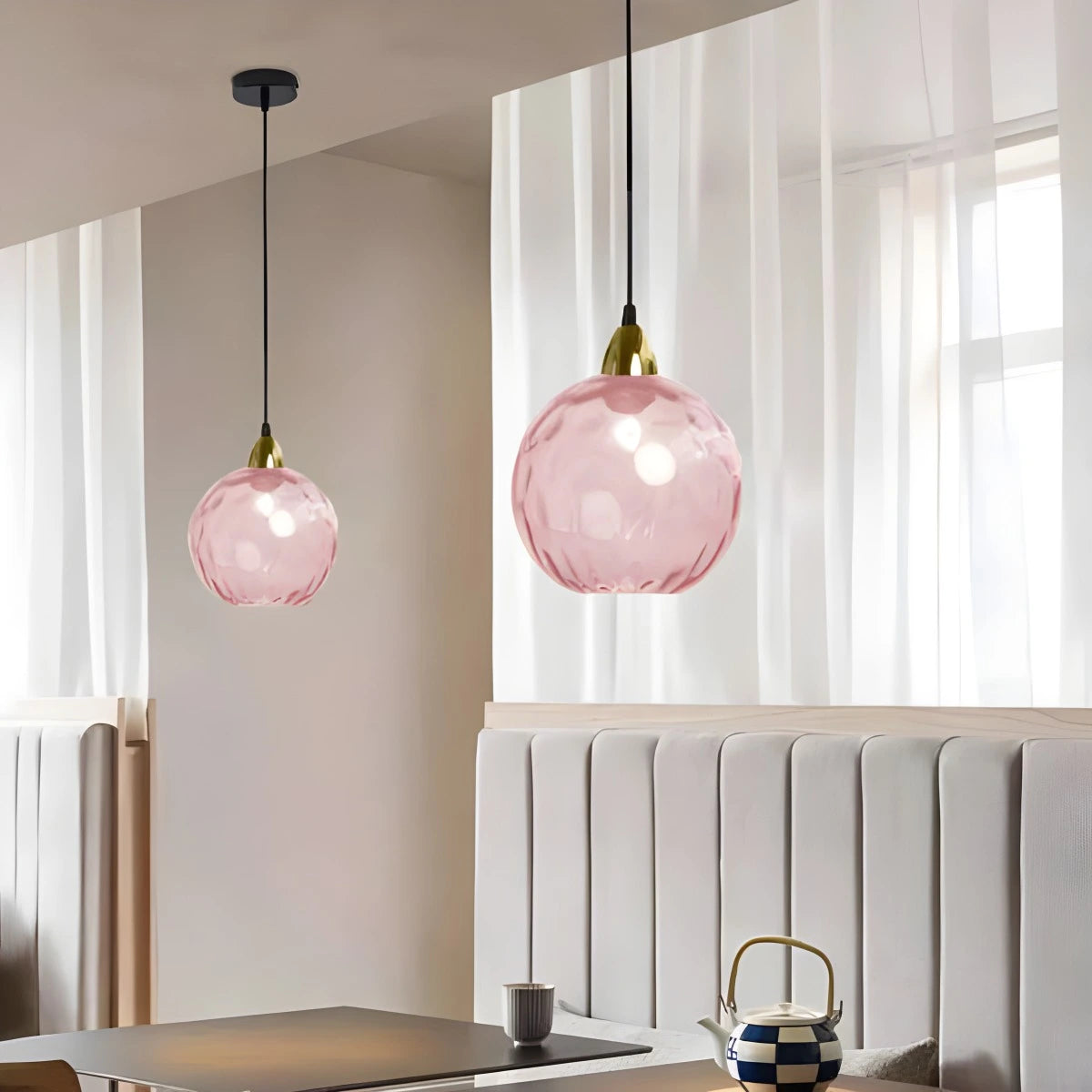 Antizer Colorful Glass Ball Pendant Light for Living Room