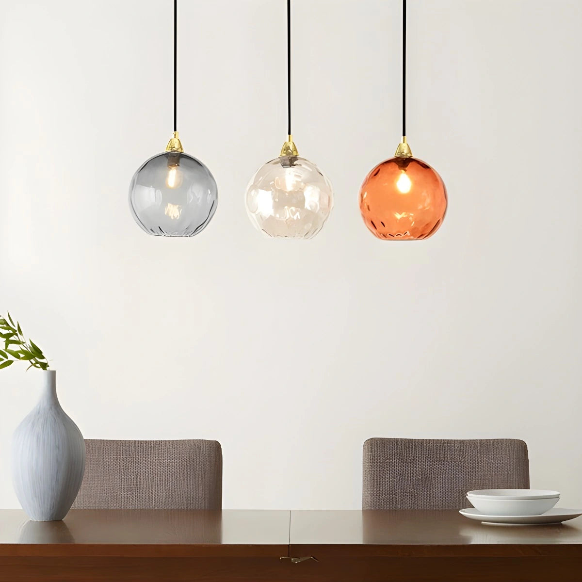 Antizer Colorful Glass Ball Pendant Light for Living Room