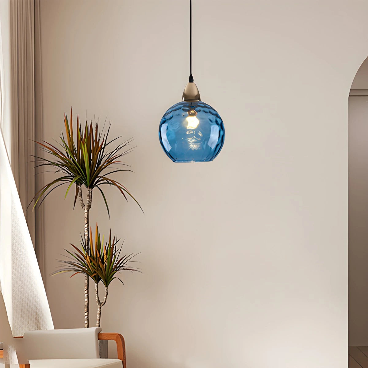 Antizer Colorful Glass Ball Pendant Light for Living Room