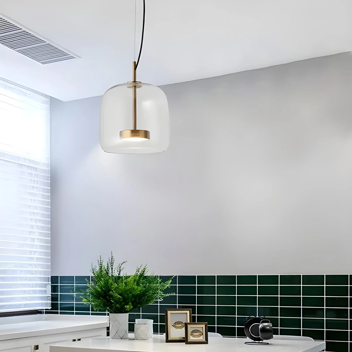 Antizer Morden Glass Pendant Light for Dining Room