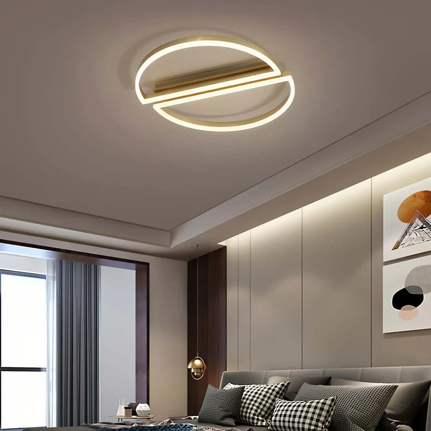 Antizer Half Round Ceiling Light for Bedroom