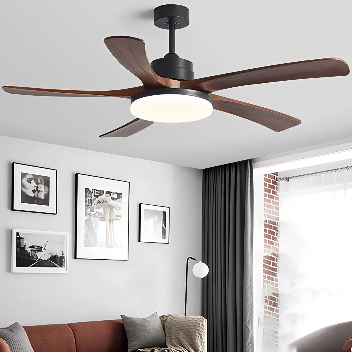 Antizer High Wind Solid Wood Ceiling Fan Light
