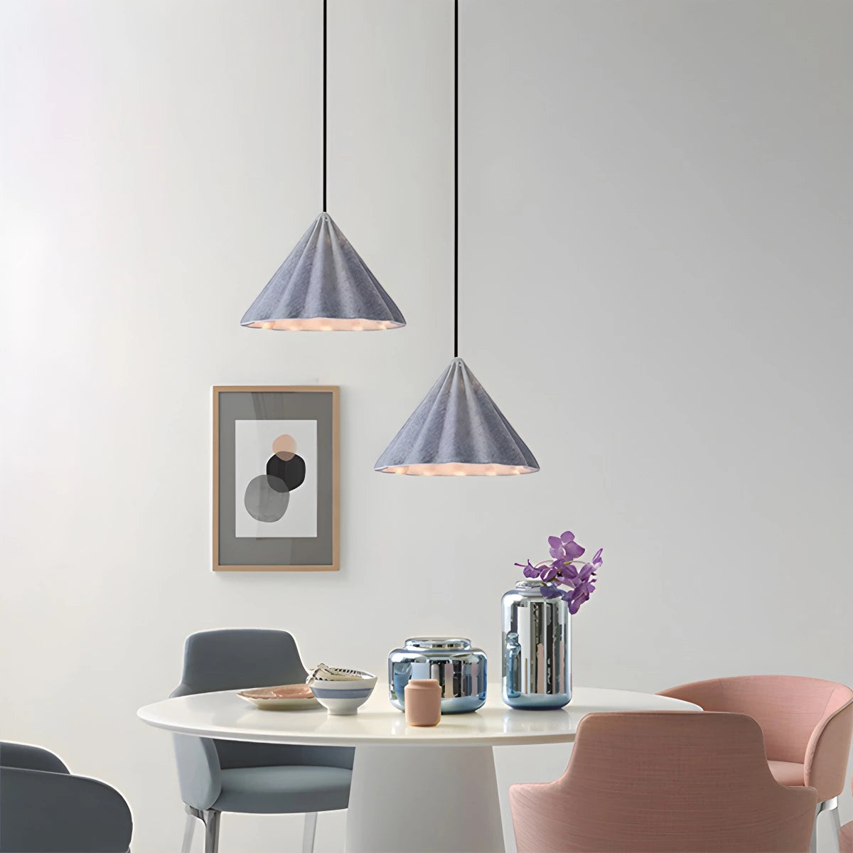 Antizer Ice Cream Shaped Felt Pendant Light for Kids Room