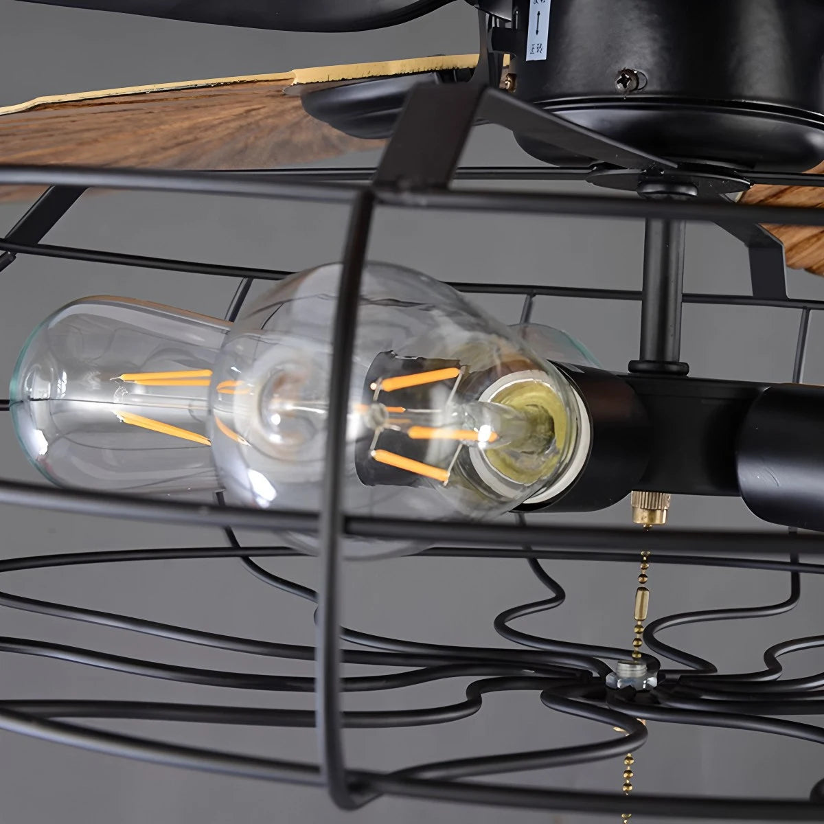 Antizer Industrial Tropical Palm Leaves Ceiling Fan Light