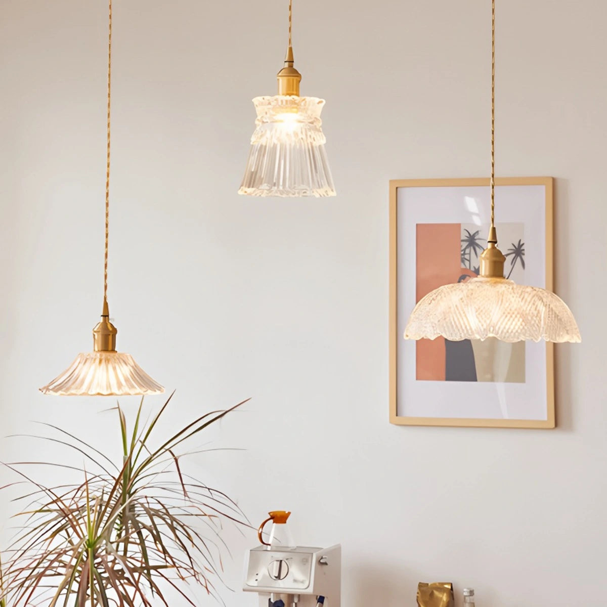 Antizer Isabel Glass Pendant Light for Kitchen Island