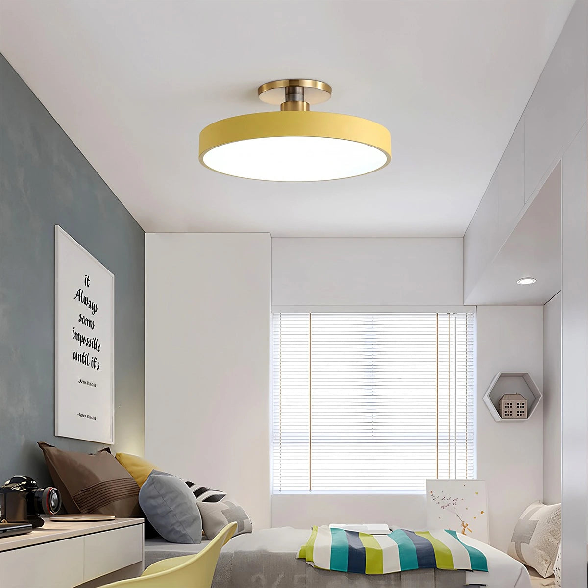 Antizer Isla Flush Mount Ceiling Lamp for Bedroom