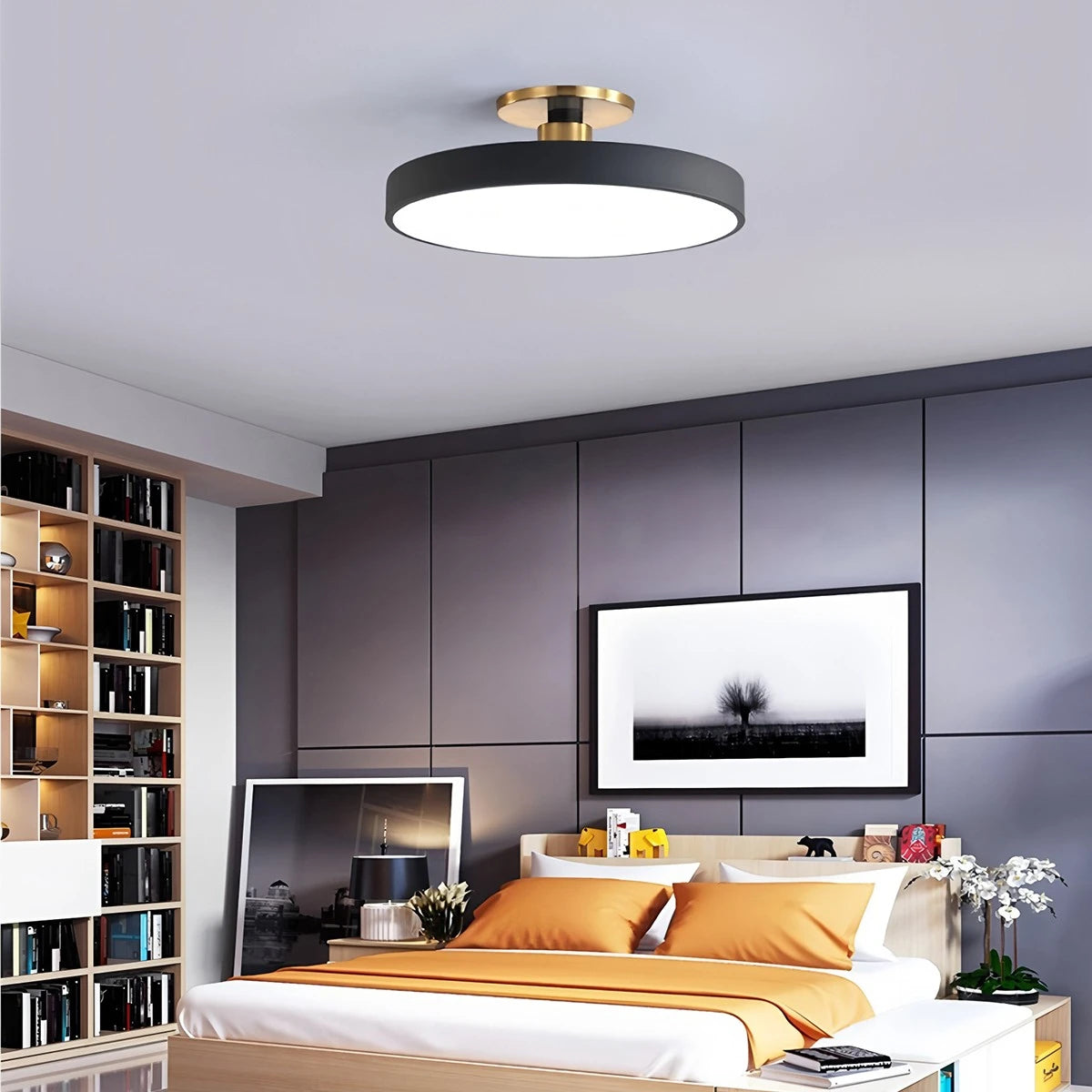 Antizer Isla Flush Mount Ceiling Lamp for Bedroom